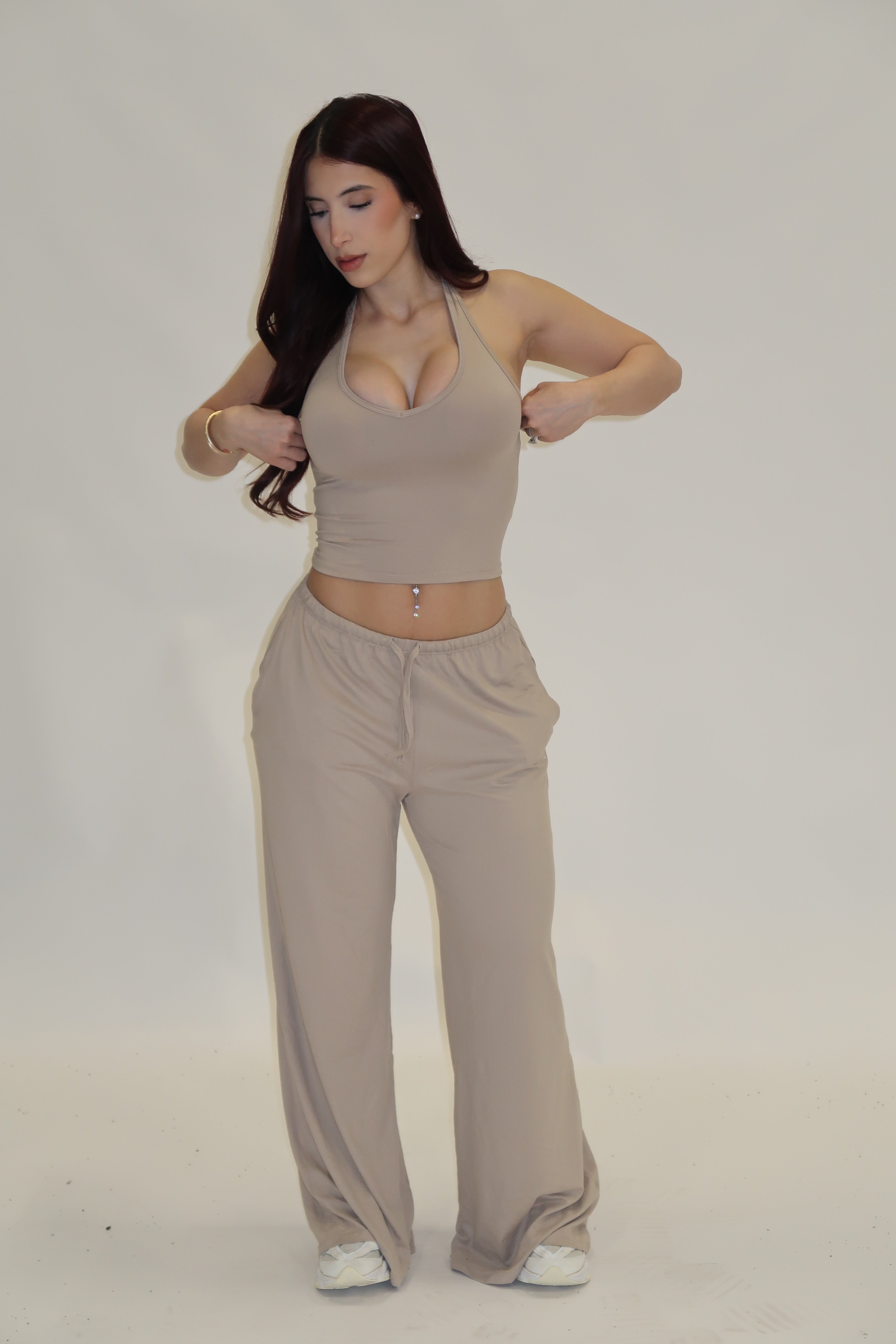 Stone Halter Lounge Pant Set