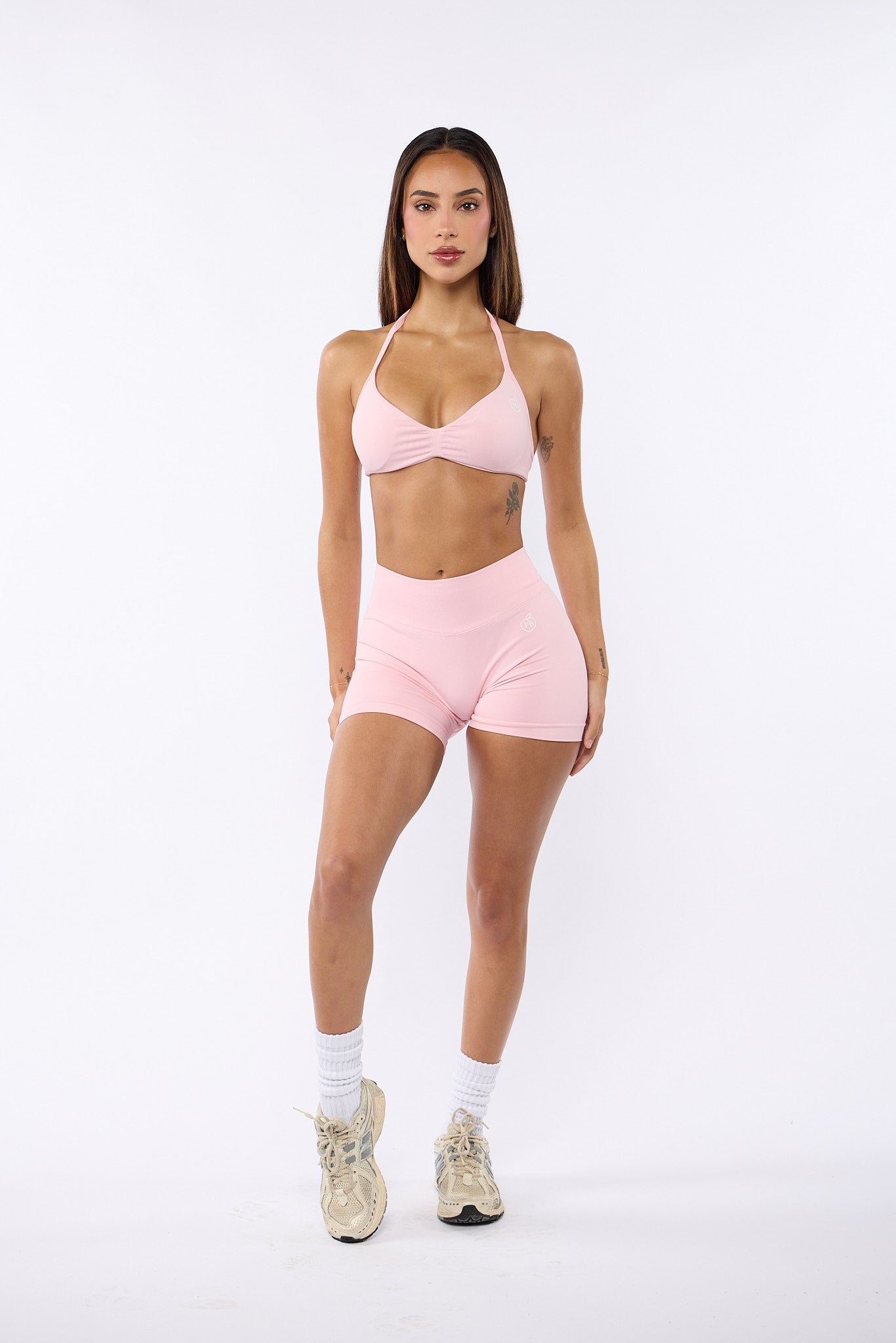 Light Pink Bombshell Sports Bra and Shaping Short Set