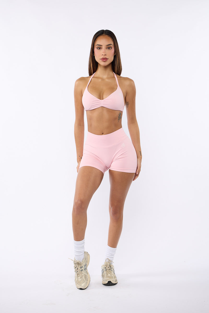 Light Pink Bombshell Sports Bra and Shaping Short Set