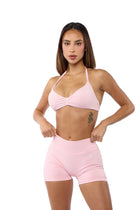 Light Pink Bombshell Sports Bra and Shaping Short Set