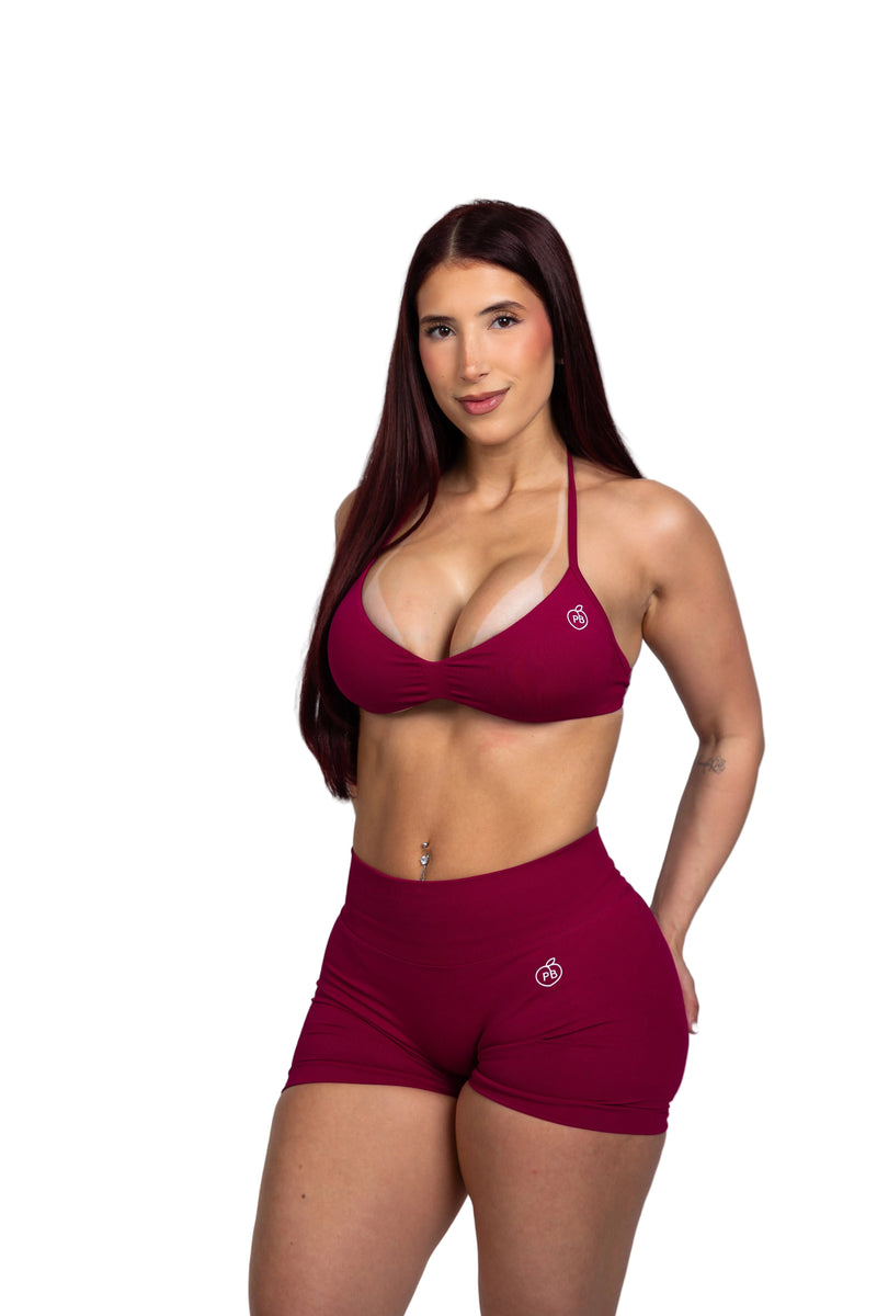 Berry Bombshell Sports Bra and Shaping Short Set