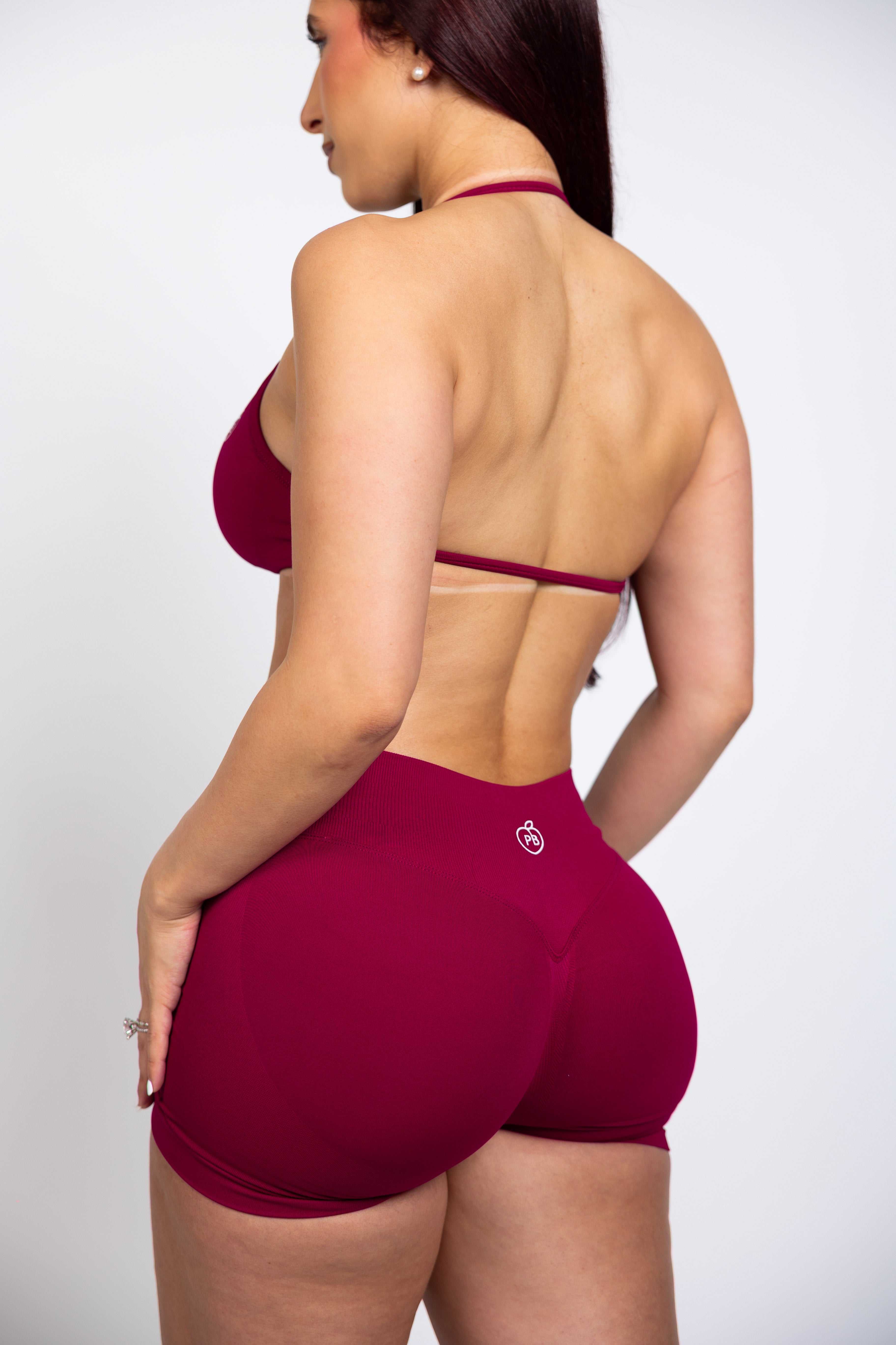Berry Bombshell Sports Bra and Shaping Short Set