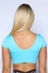Baby Blue Comfort Crop Top