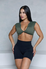 Olive Twist Top