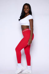 Pchee Pro Red Scrunch Butt Leggings