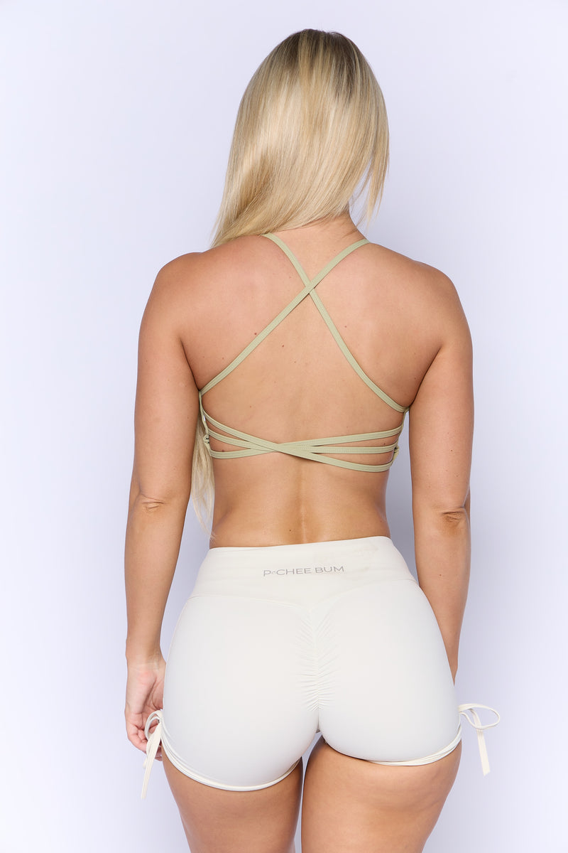Pistachio Open Bust Sports Bra
