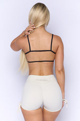 Black Open Side Sports Bra