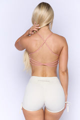 Dusty Pink Open Bust Sports Bra
