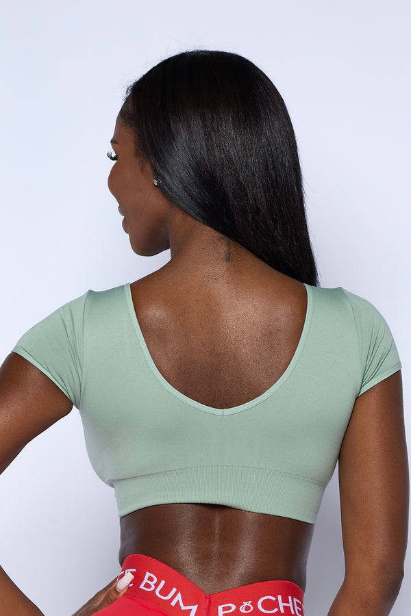 Sage Comfort Crop Top