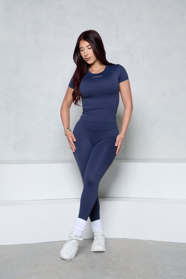 Pchee Essential Navy Tee and Legging Set
