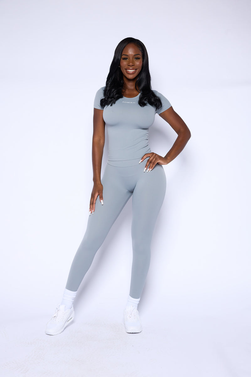 Pchee Essential Light Blue Tee and Legging Set