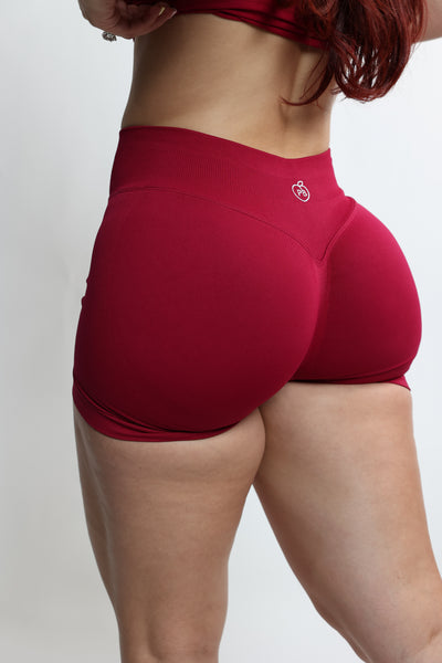 Berry Mid-Rise Shaping Shorts