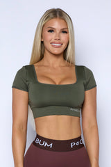 Olive Comfort Crop Top