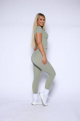 Pchee Essential Sage Tee and Legging Set