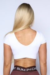 White Comfort Crop Top