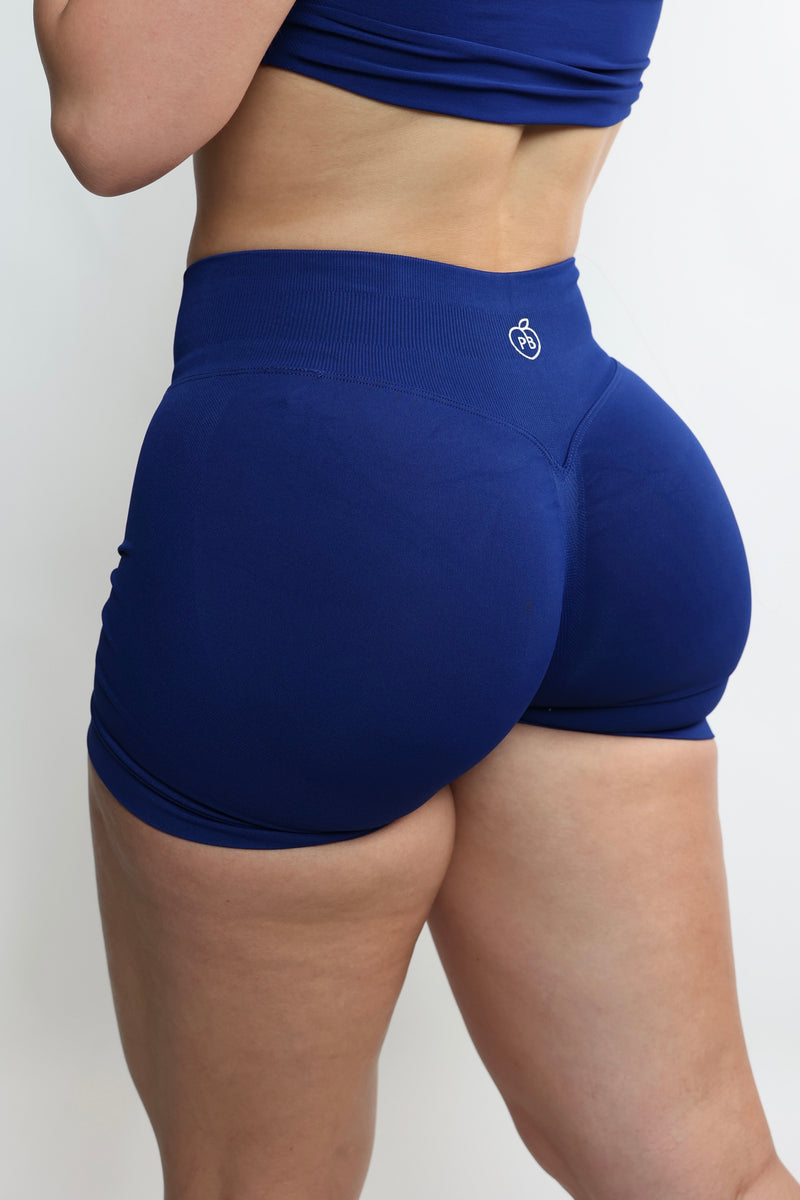 Midnight Blue Mid-Rise Shaping Shorts