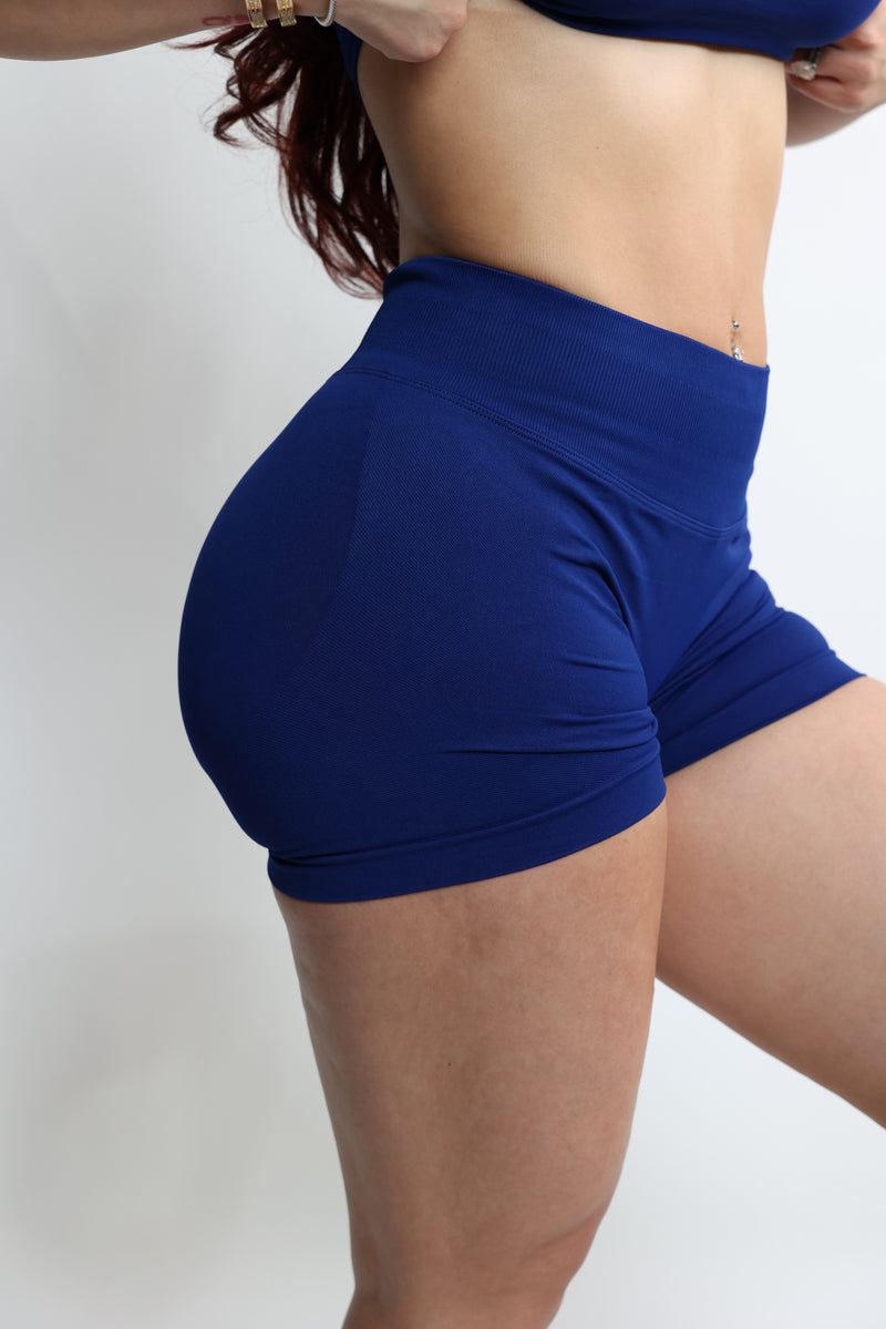 Midnight Blue Mid-Rise Shaping Shorts