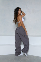 Grey Parachute Pants
