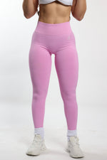 Pink V-Back Shaping Scrunch Butt Leggings