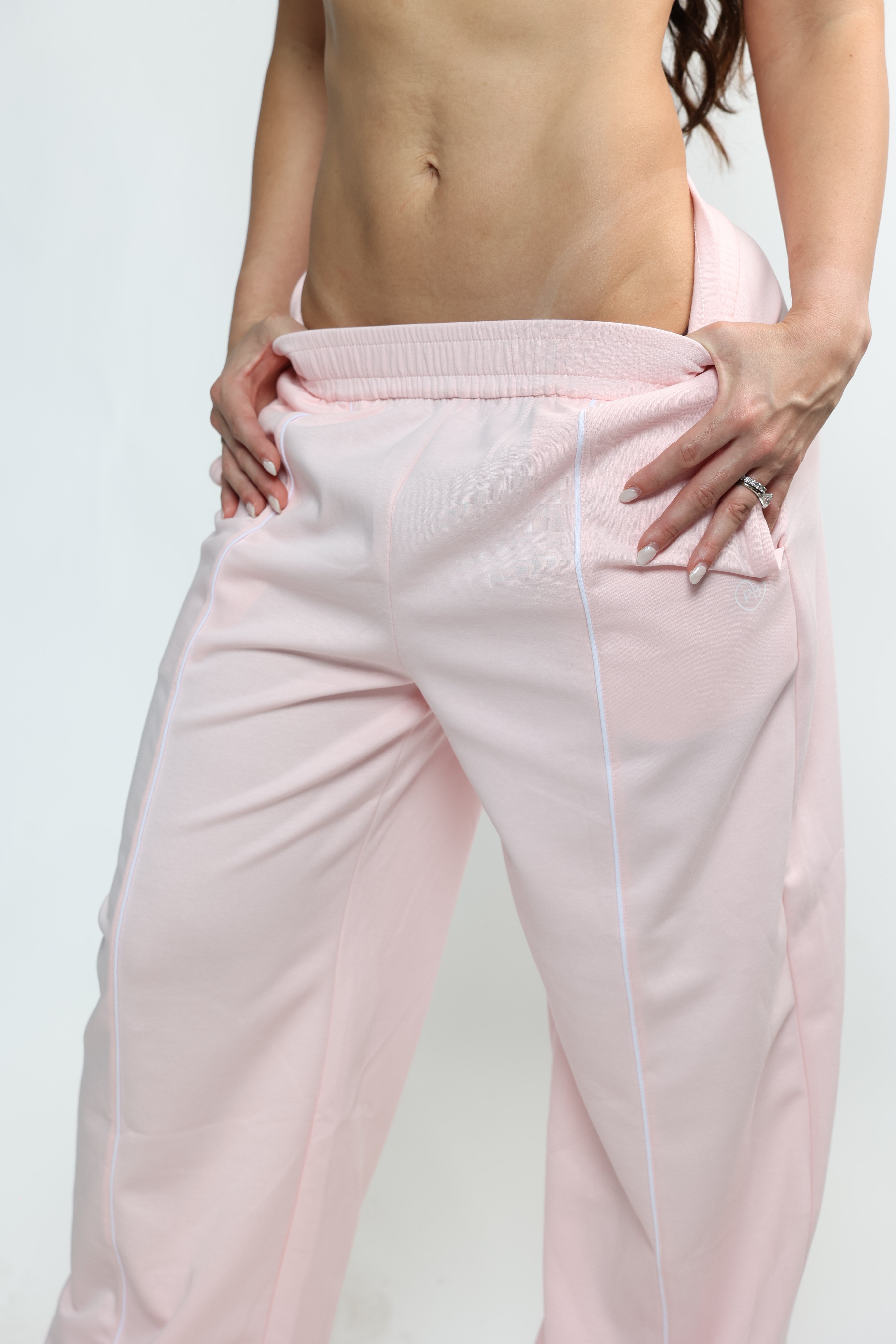 Pink Striped Baggy Pants