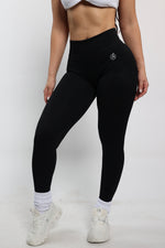 Black V-Back Shaping Scrunch Butt Leggings