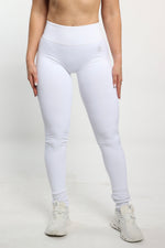 White V-Back Shaping Scrunch Butt Leggings