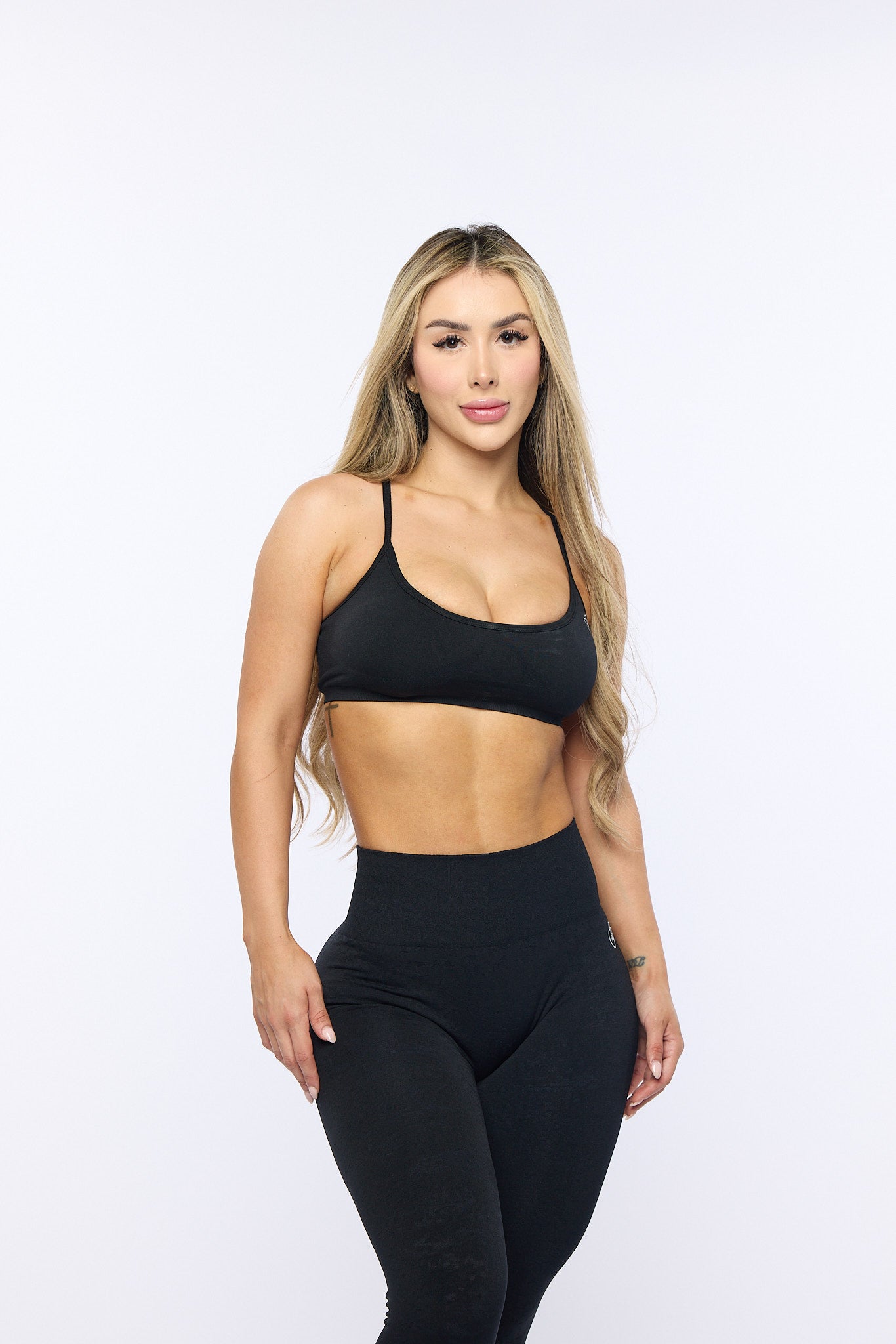 Black Heathered Sports Bra