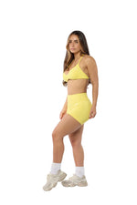 Yellow Bombshell Sports Bra and Shaping Short Set
