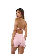 Light Pink Bombshell Sports Bra and Shaping Short Set