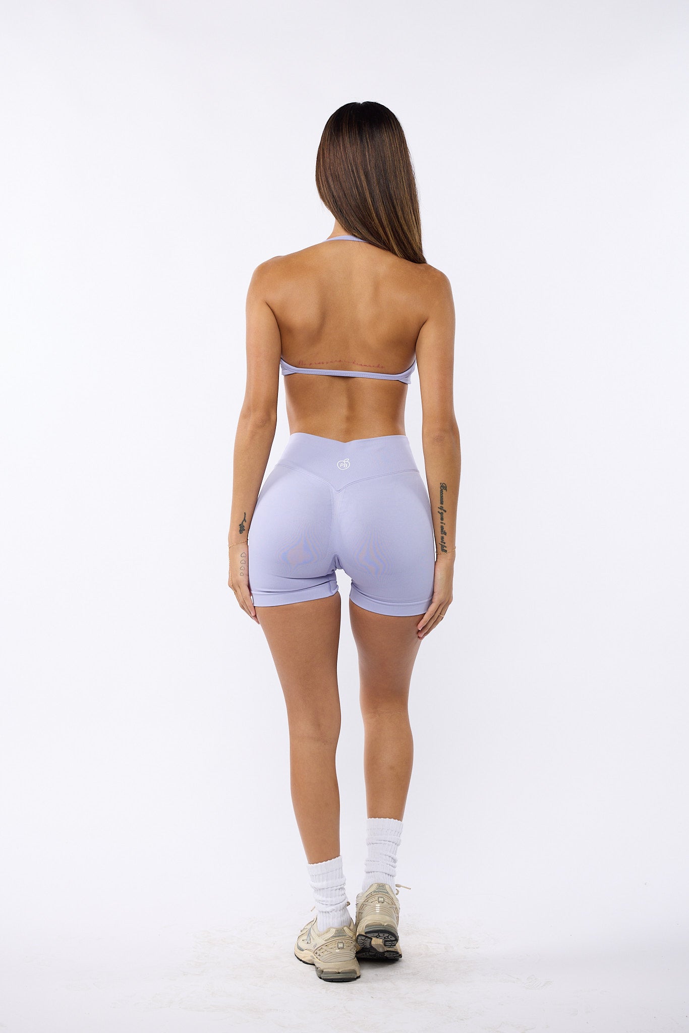 Lilac Bombshell Sports Bra and Shaping Short Set