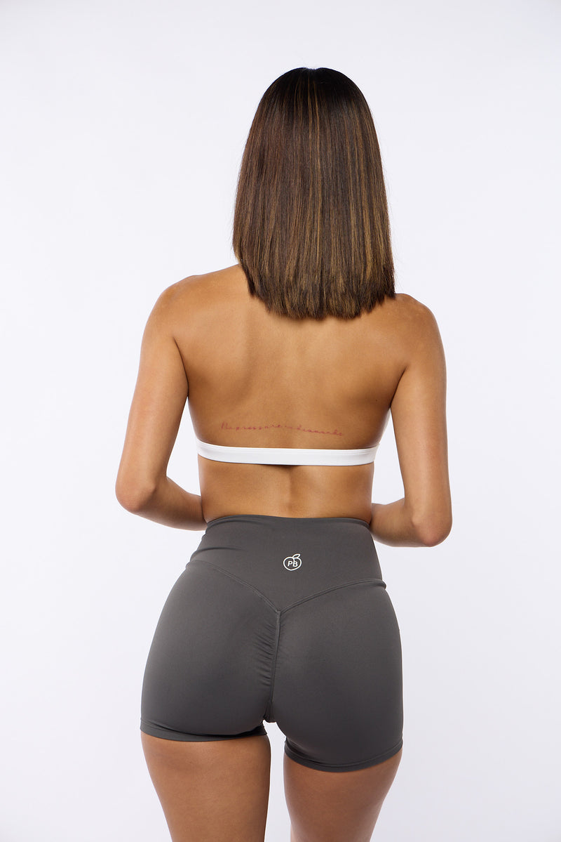 Grey Invisible Scrunch Butt Shorts
