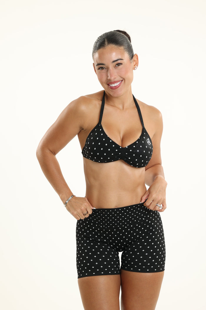 Black Polka Dot Bombshell Set