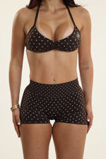 Brown Polka Dot Bombshell Set