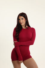 Berry Shaping Long Sleeve Romper