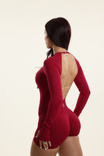 Berry Shaping Long Sleeve Romper