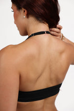 Black Bra and Fold-over Straight Pant Set — view 6