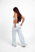 Baby Blue Bra and Fold-over Straight Pant Set — view 6