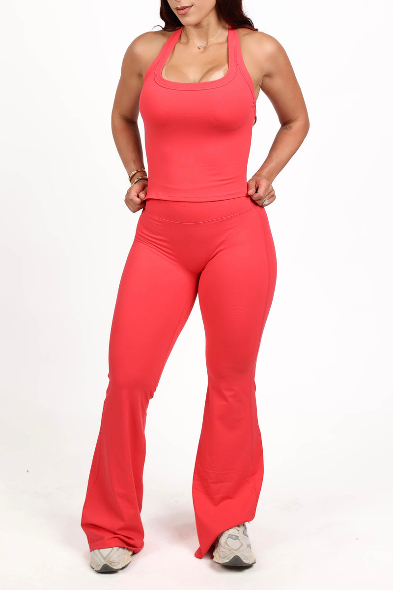 Coral Snatching Tank and Flare Pant Set