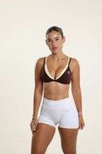 Brown and Yellow Double-Layer Bra