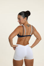 Navy and Light Blue Double-Layer Bra