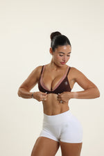 Brown and Taupe Double-Layer Bra