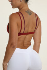 Wine and Cherry Red Double-Layer Bra