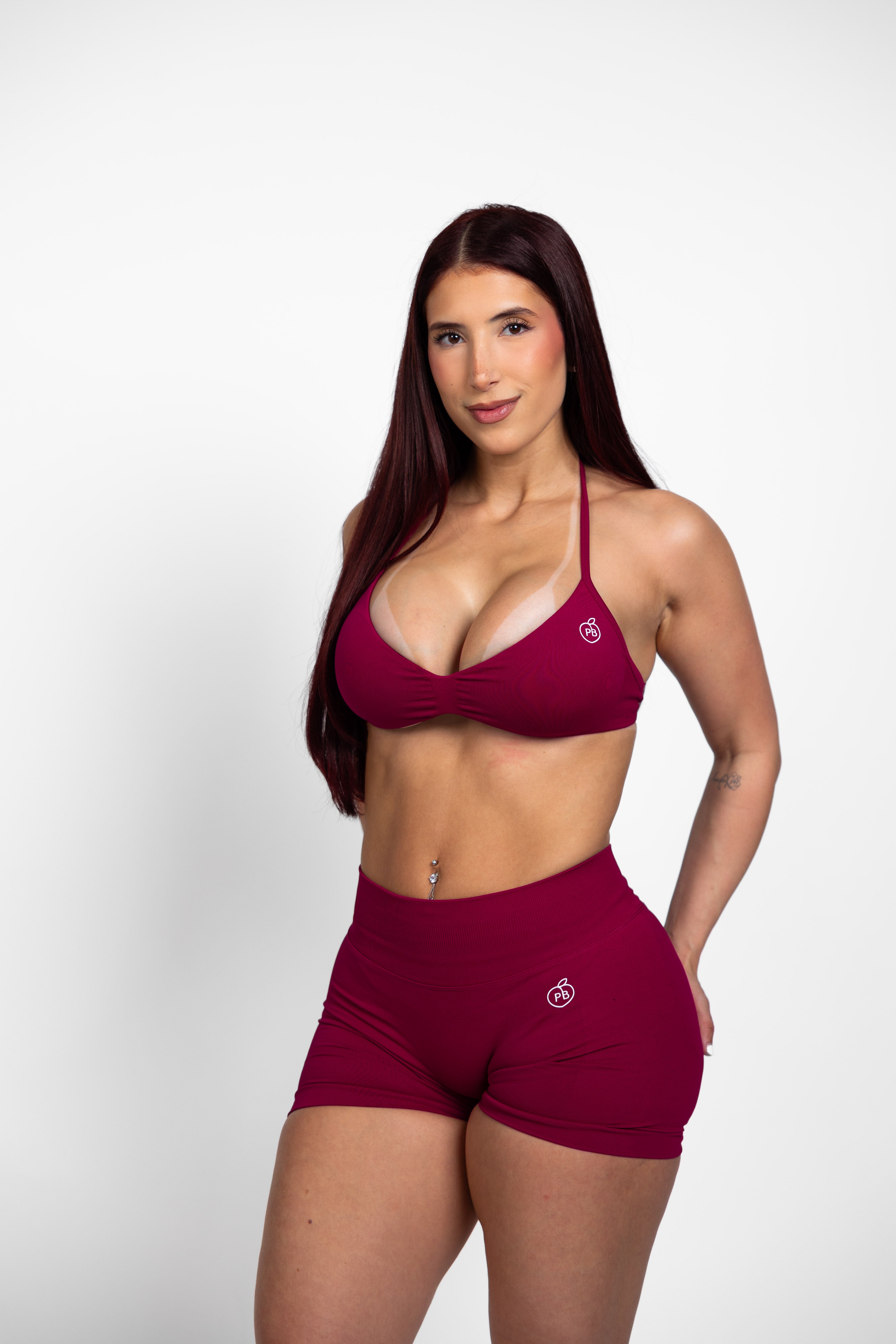 Berry Bombshell Sports Bra and Shaping Short Set