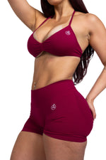 Berry Bombshell Sports Bra and Shaping Short Set