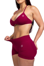 Berry Bombshell Sports Bra and Shaping Short Set