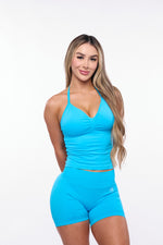 Bright Blue Bombshell Slimming Tank — view 3
