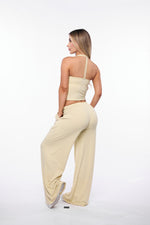 Butter Yellow Halter Lounge Pant Set