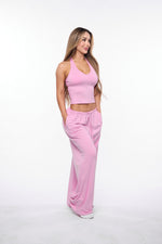 Pink Halter Lounge Pant Set