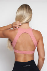 Pink Wrap Sports Bra