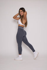 Pchee Dark Grey Soft Waistband Scrunch Butt Leggings